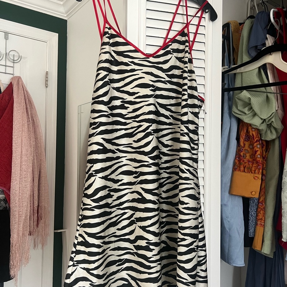 Zebra Print Slip Dress